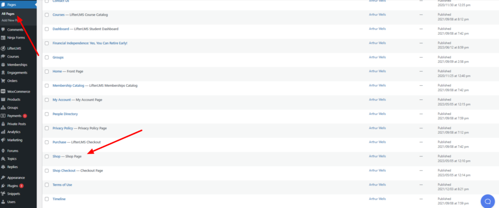 Shop Page
