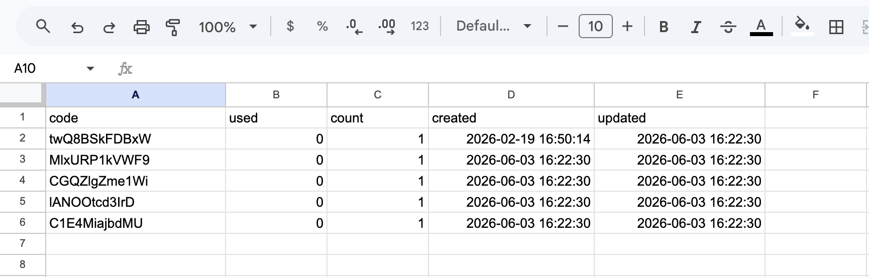 Exported voucher codes in LifterLMS