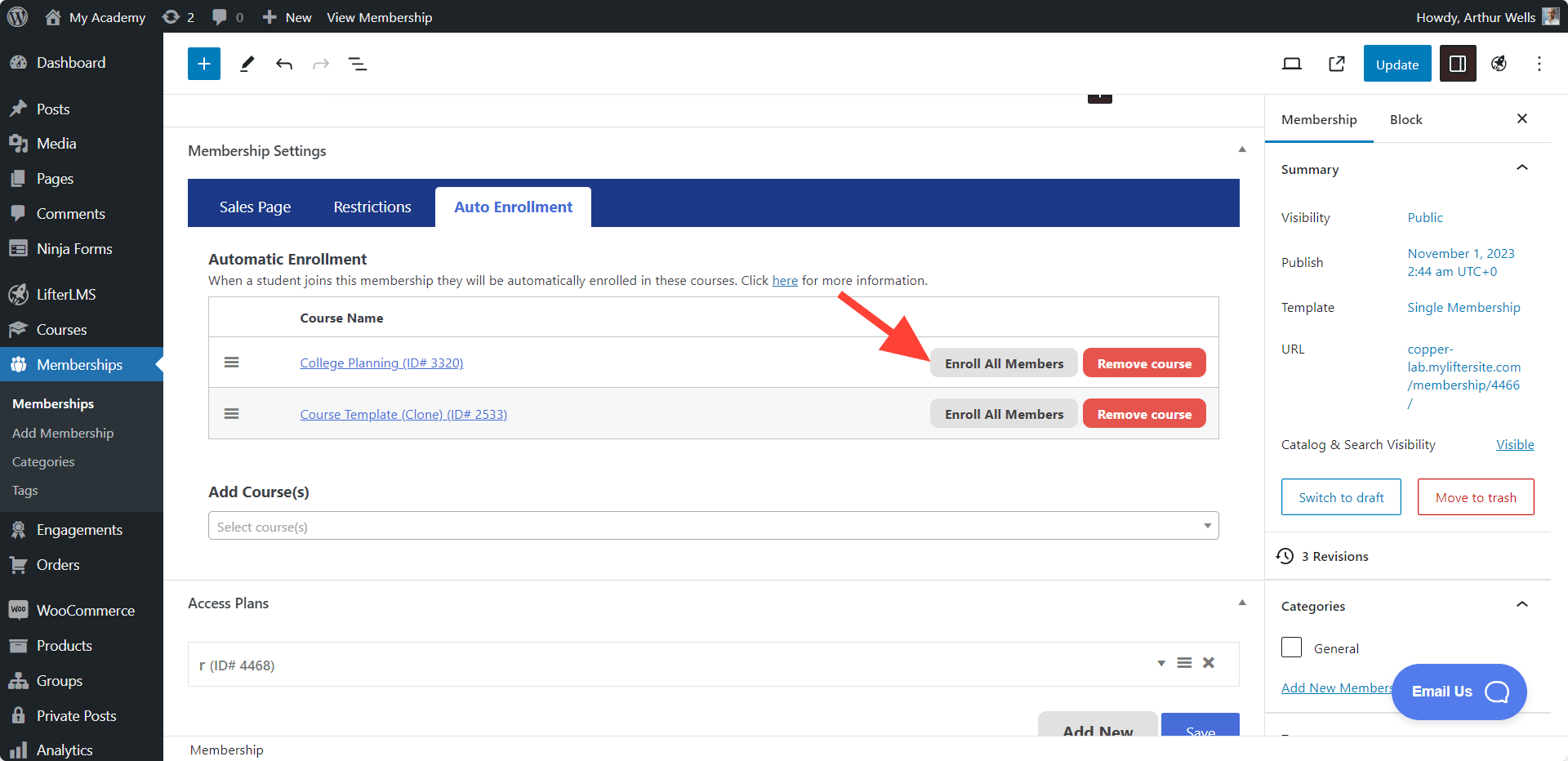 LifterLMS Bulk Auto Enroll