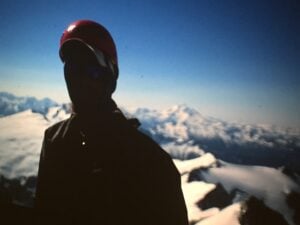 Chris Badgett climbing