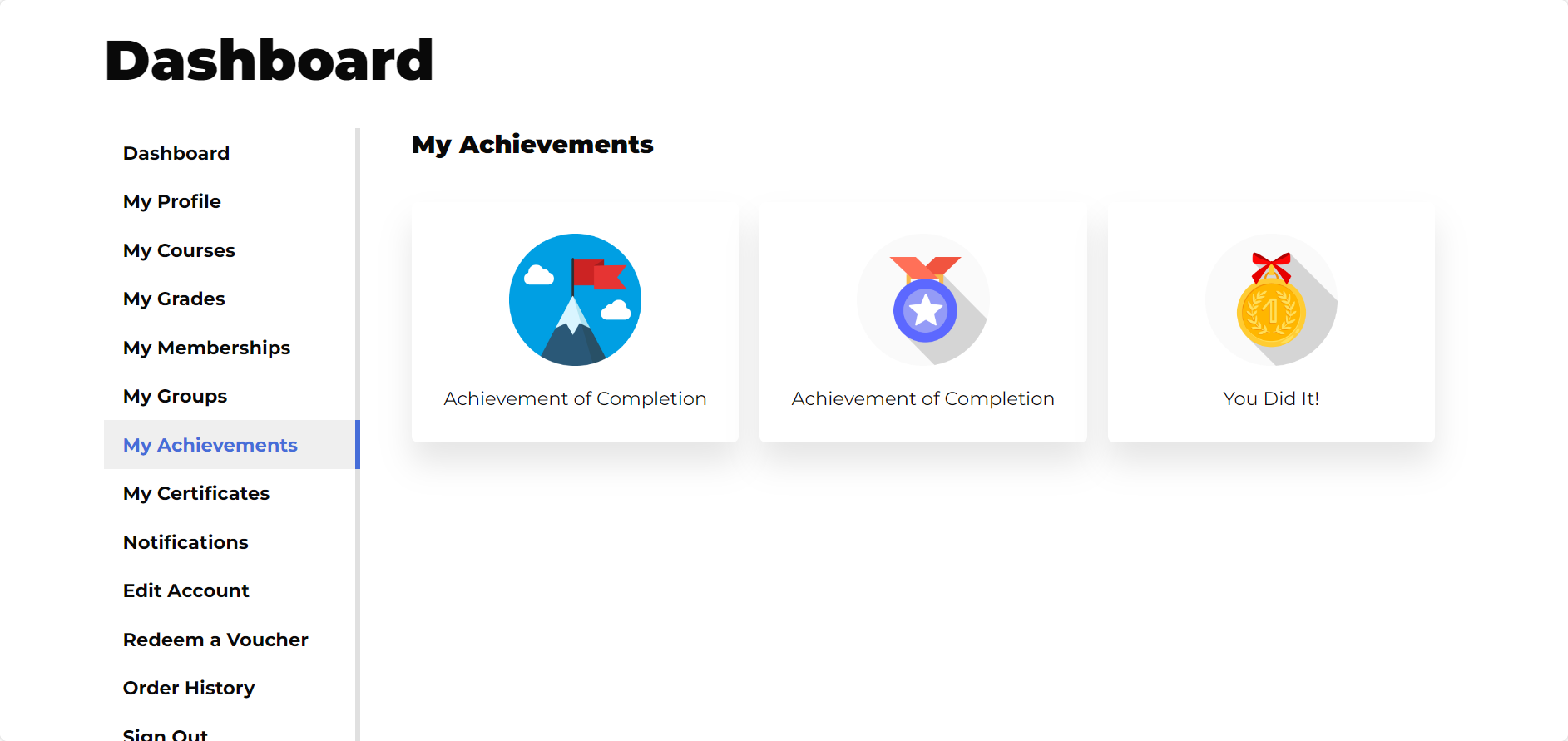 LifterLMS My Achievement