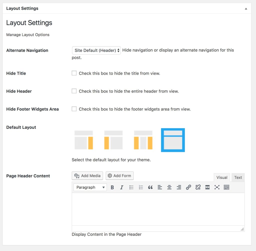 post layout options metabox