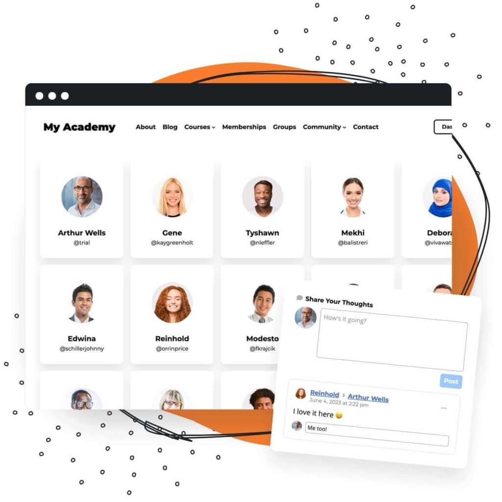LifterLMS Social Learning People Directory Grid