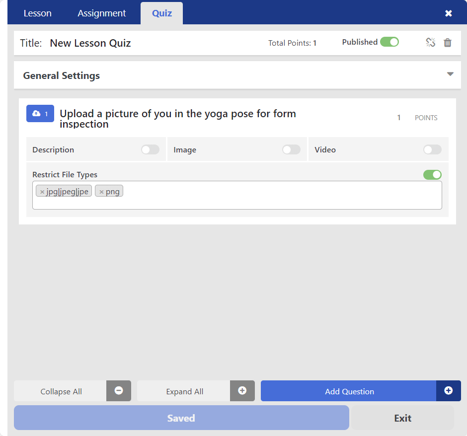 LifterLMS Advanced Quiz File Upload
