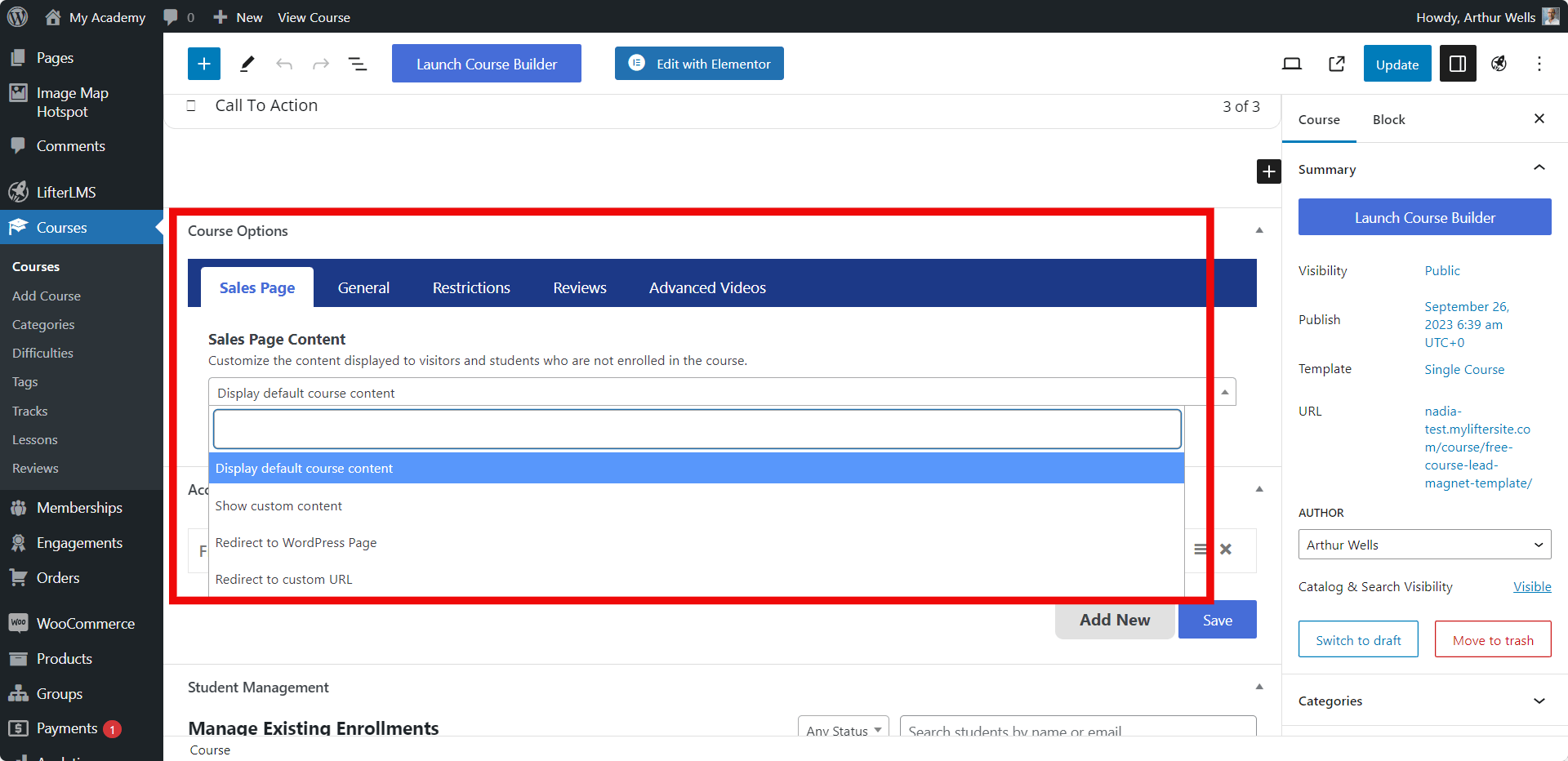 LifterLMS Sales Page