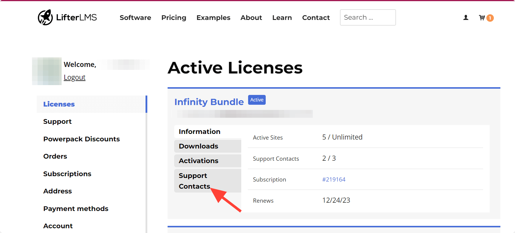 LifterLMS Add Support Contacts
