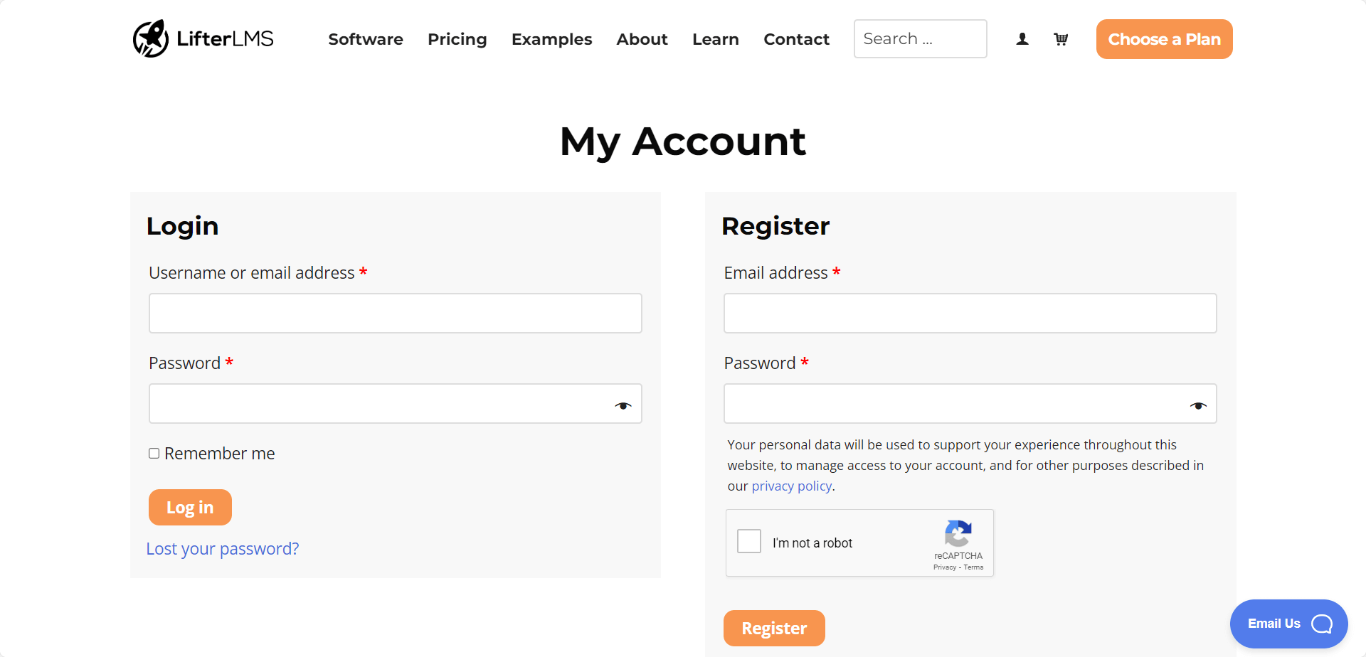 LifterLMS My Account Page