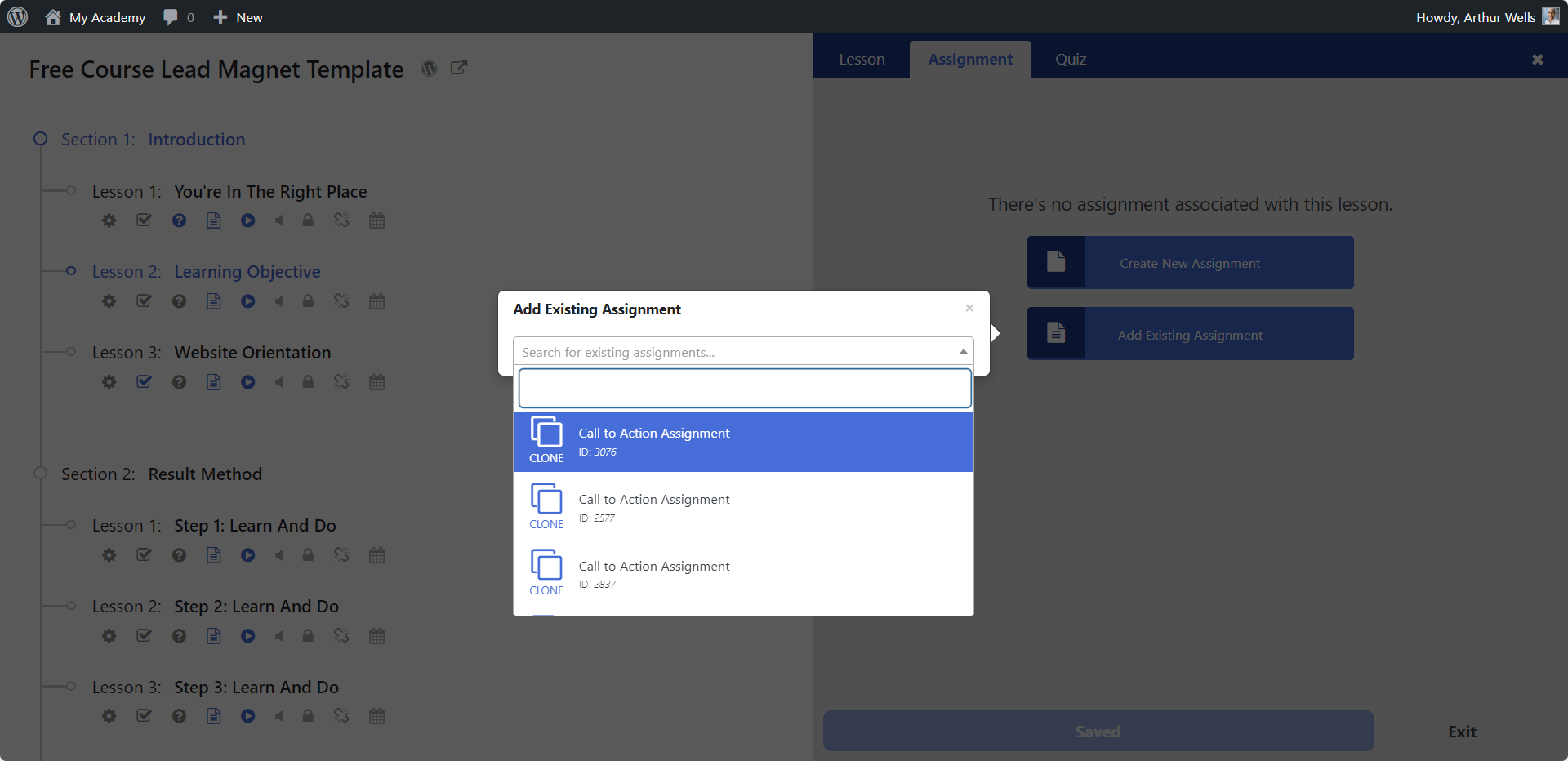 LifterLMS Add Existing