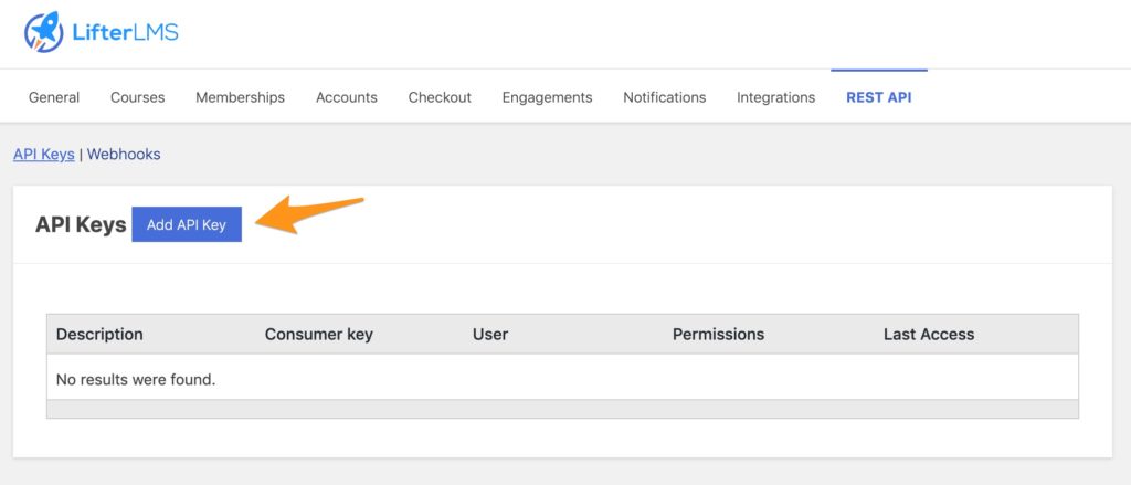 Generate a new API Key