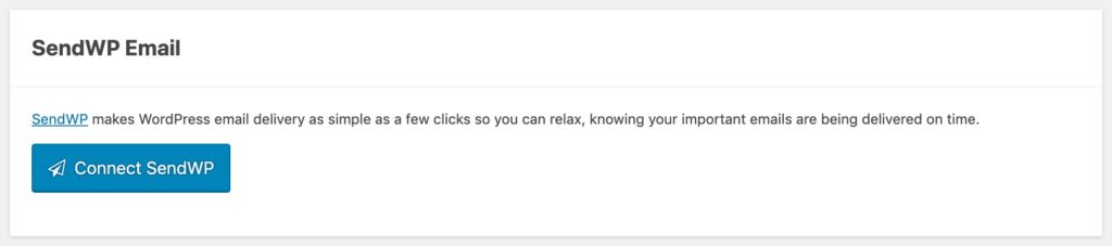 SendWP Email Settings