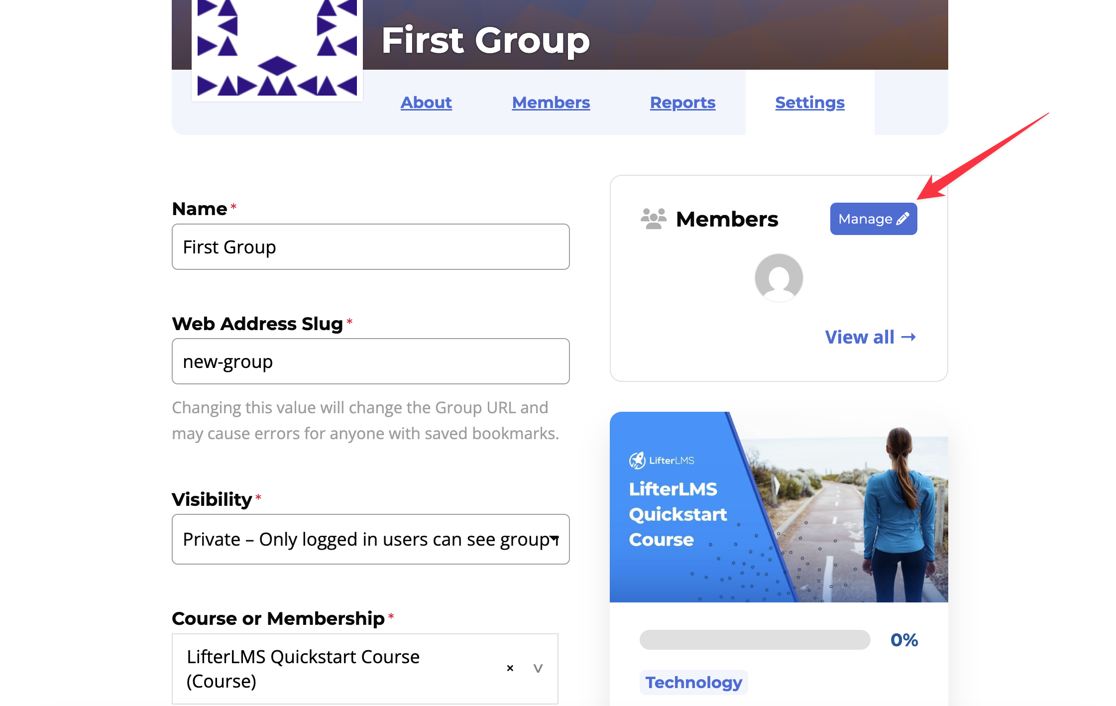 Invite a group member