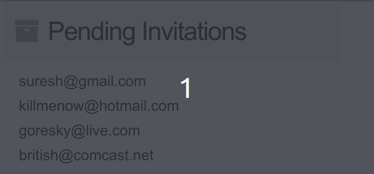Delete invitation