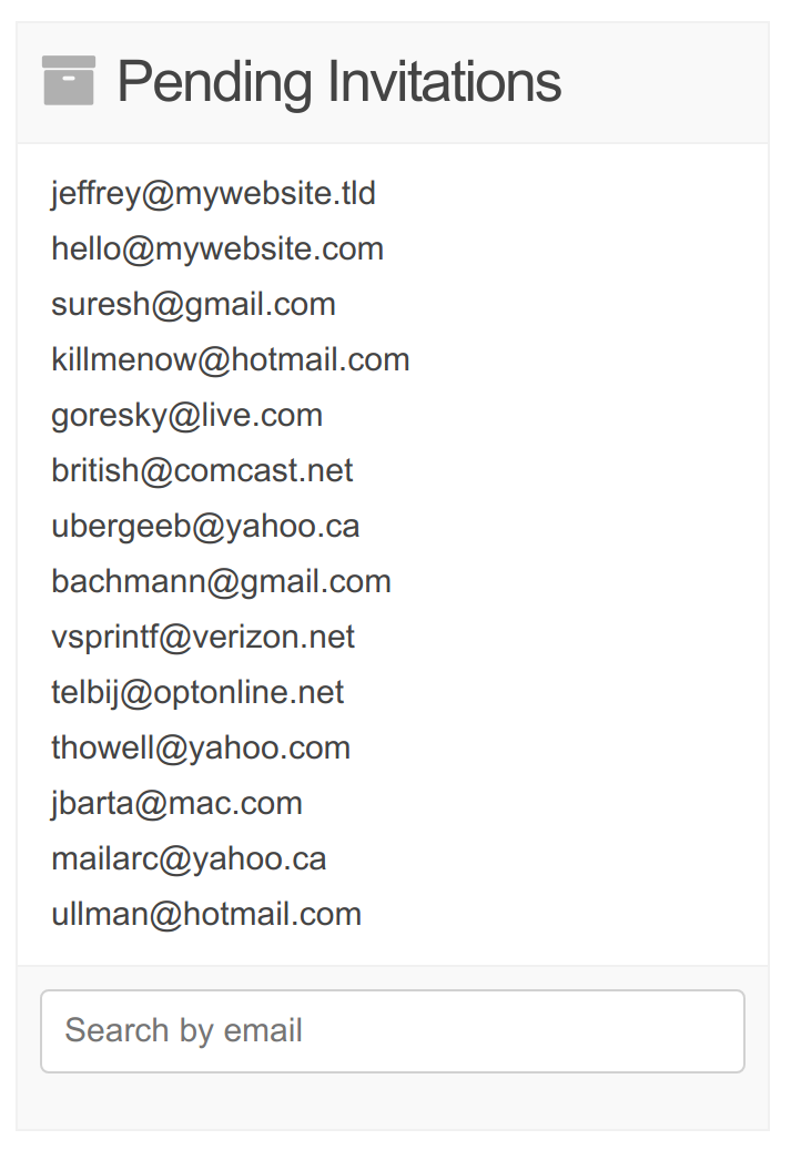 Group pending invitations