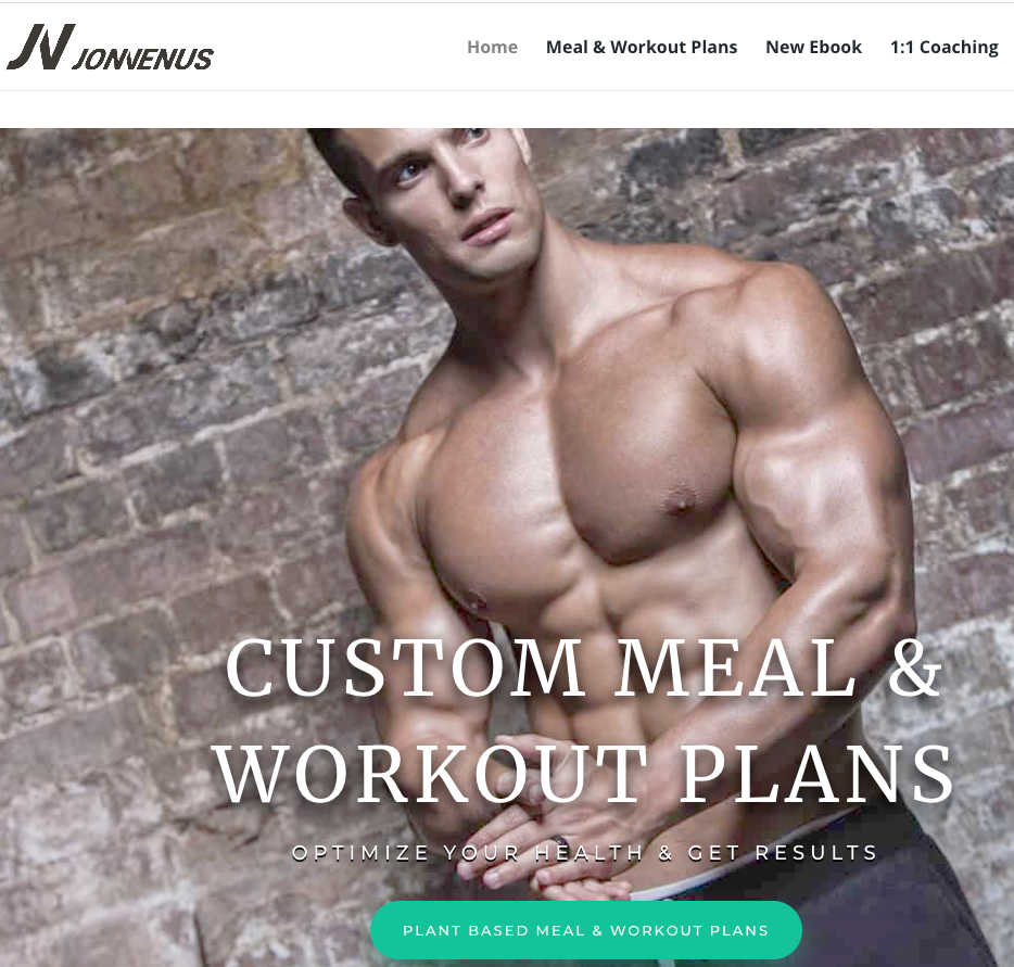 Screen Shot of JonVenus.com home page