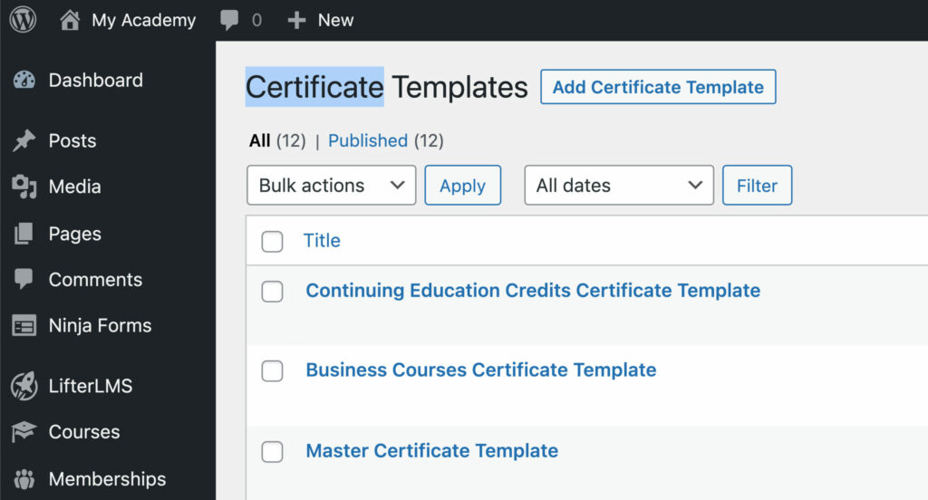 Certificate-Templates