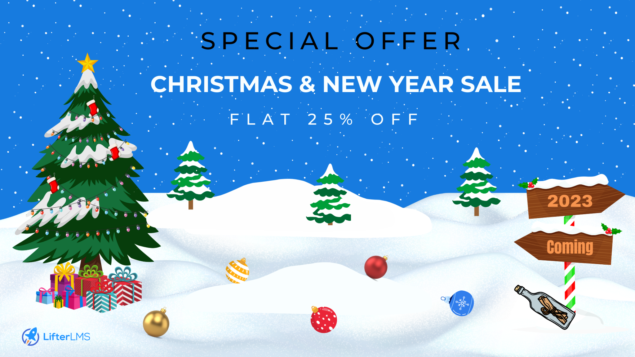 Christmas & New Year sale banner