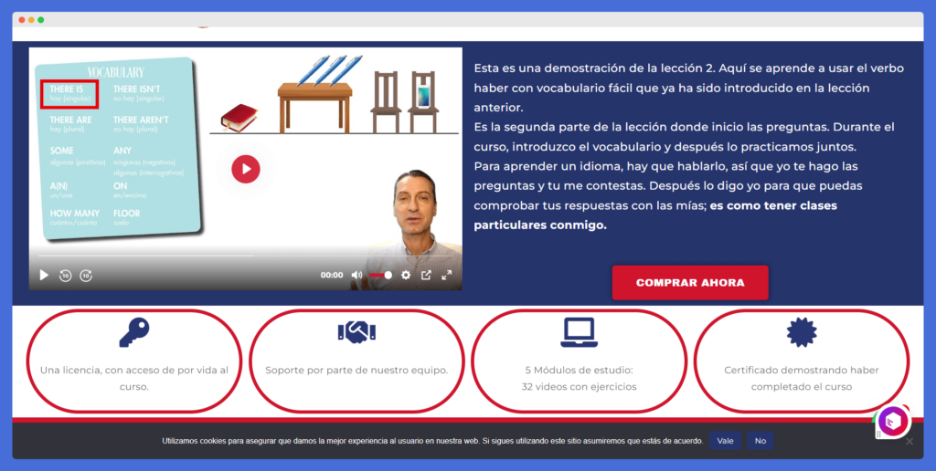 Carter Method Courses for Internet Company Teaching English to Spanish 