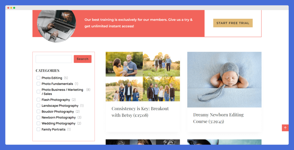 Cole's website courses with LifterLMS