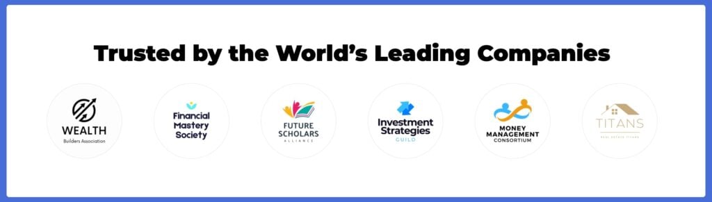 Trusted by logos for course sales page