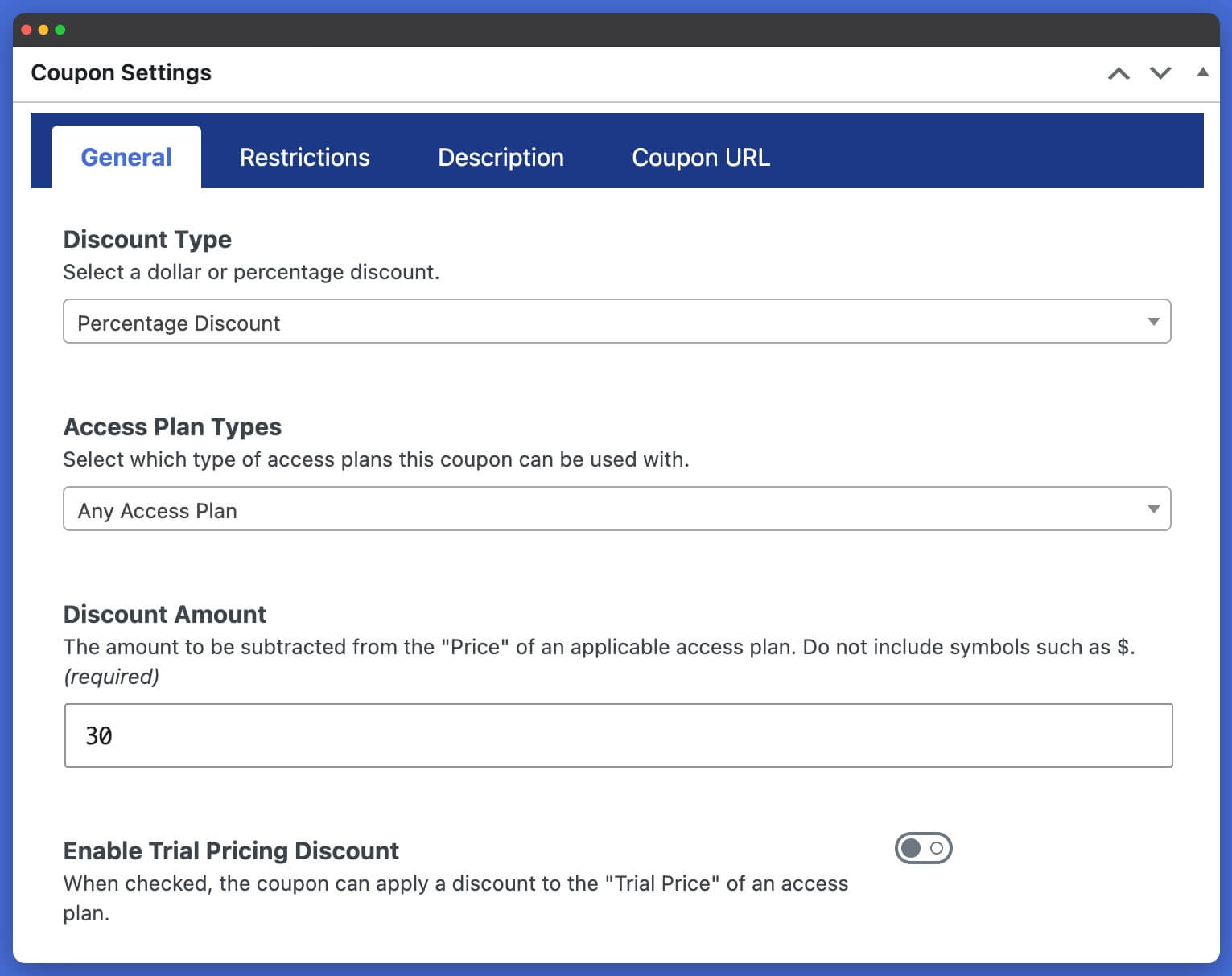 LifterLMS Advanced Coupon General