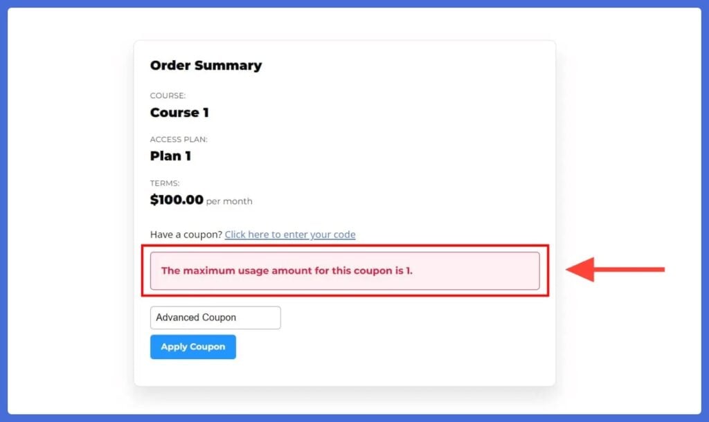 one time offers