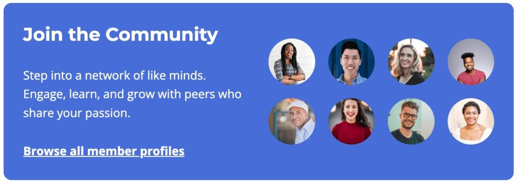 Membership site members block course sales page