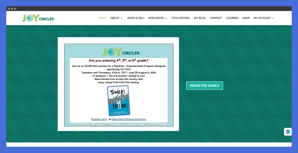 Image of Joy Circle Home page