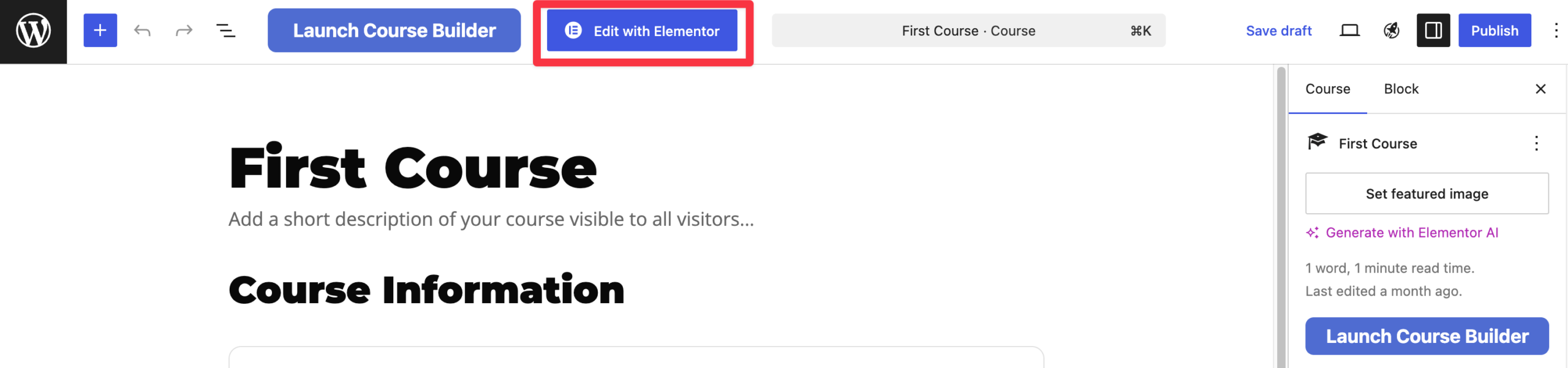 edit with elementor