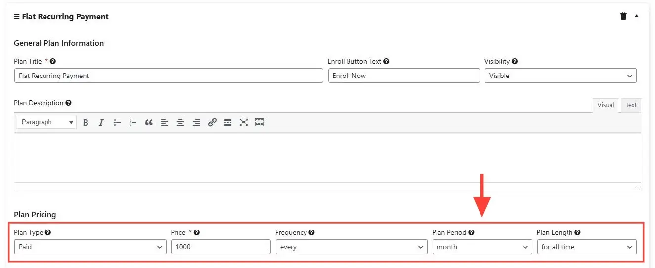 Flat Recurring Payment
