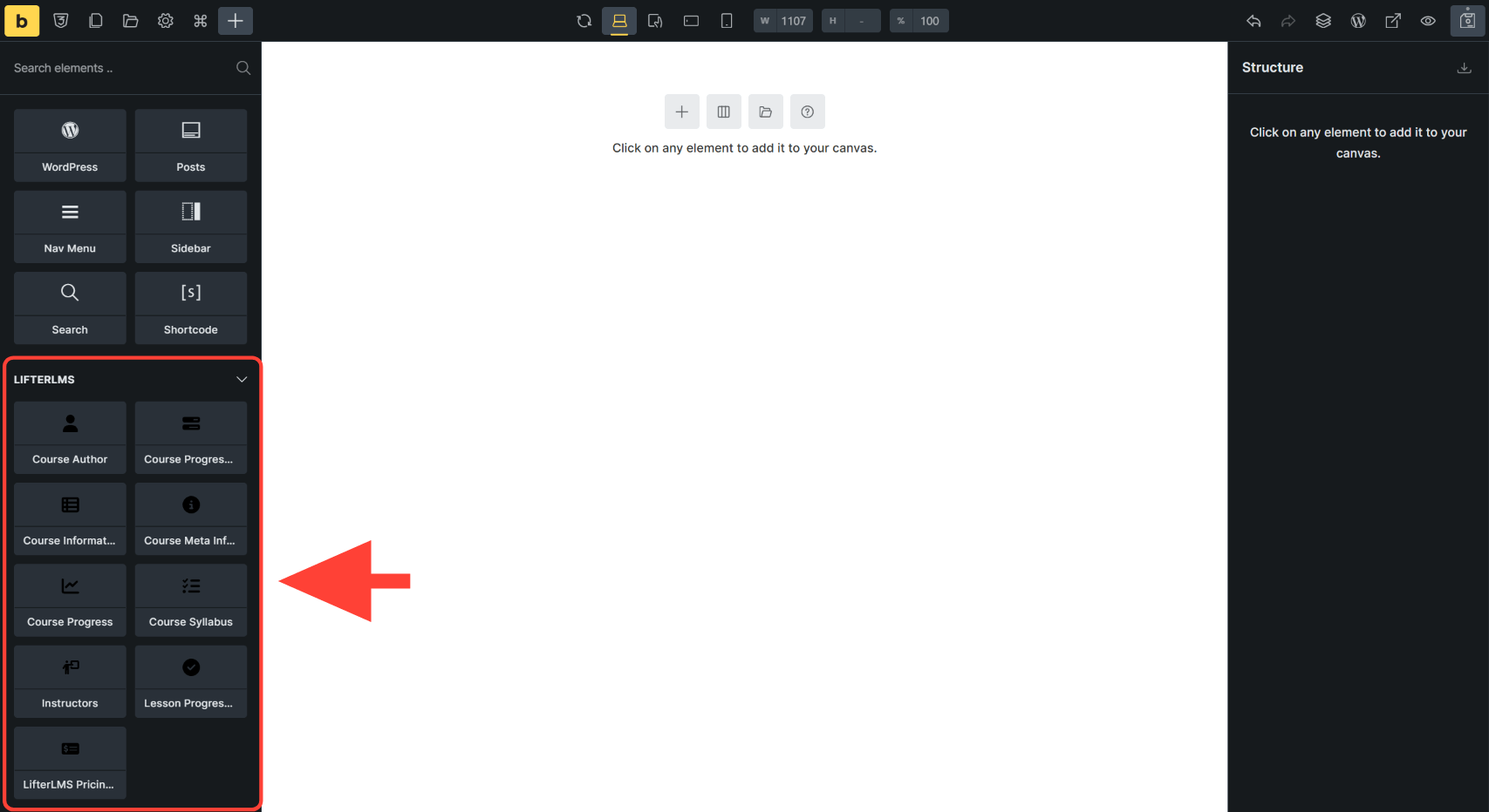 LifterLMS-specific Bricks elements
