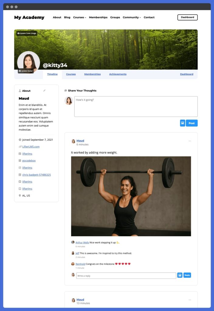 create an online community website using WordPress