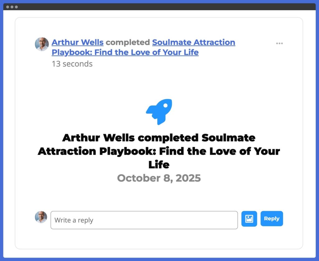 social lms with automated progress updates