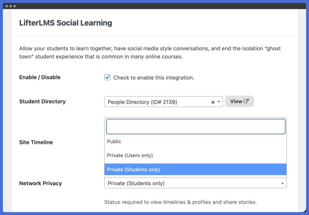 create an online community website that is private WordPress
