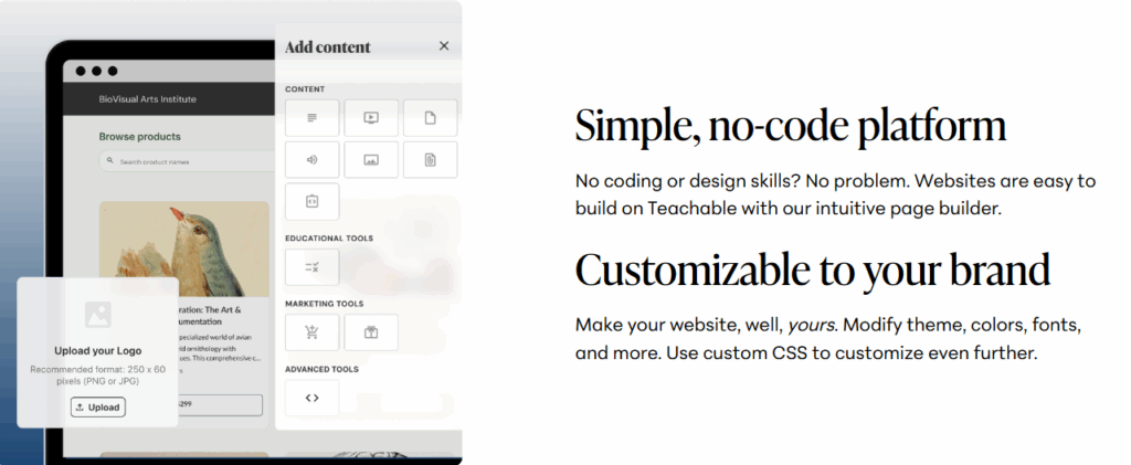 Teachable Basic Limited Website Builder