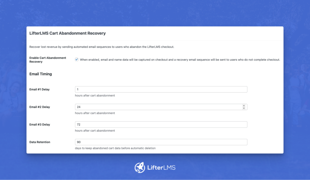 Configure Cart Recovery Emails