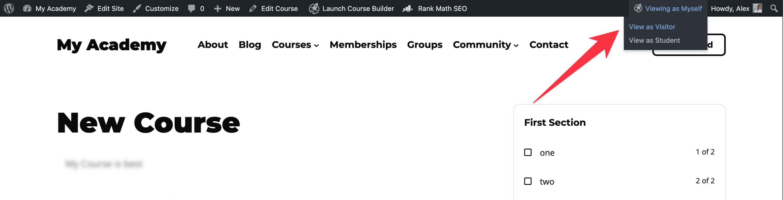 Preview LifterLMS courses