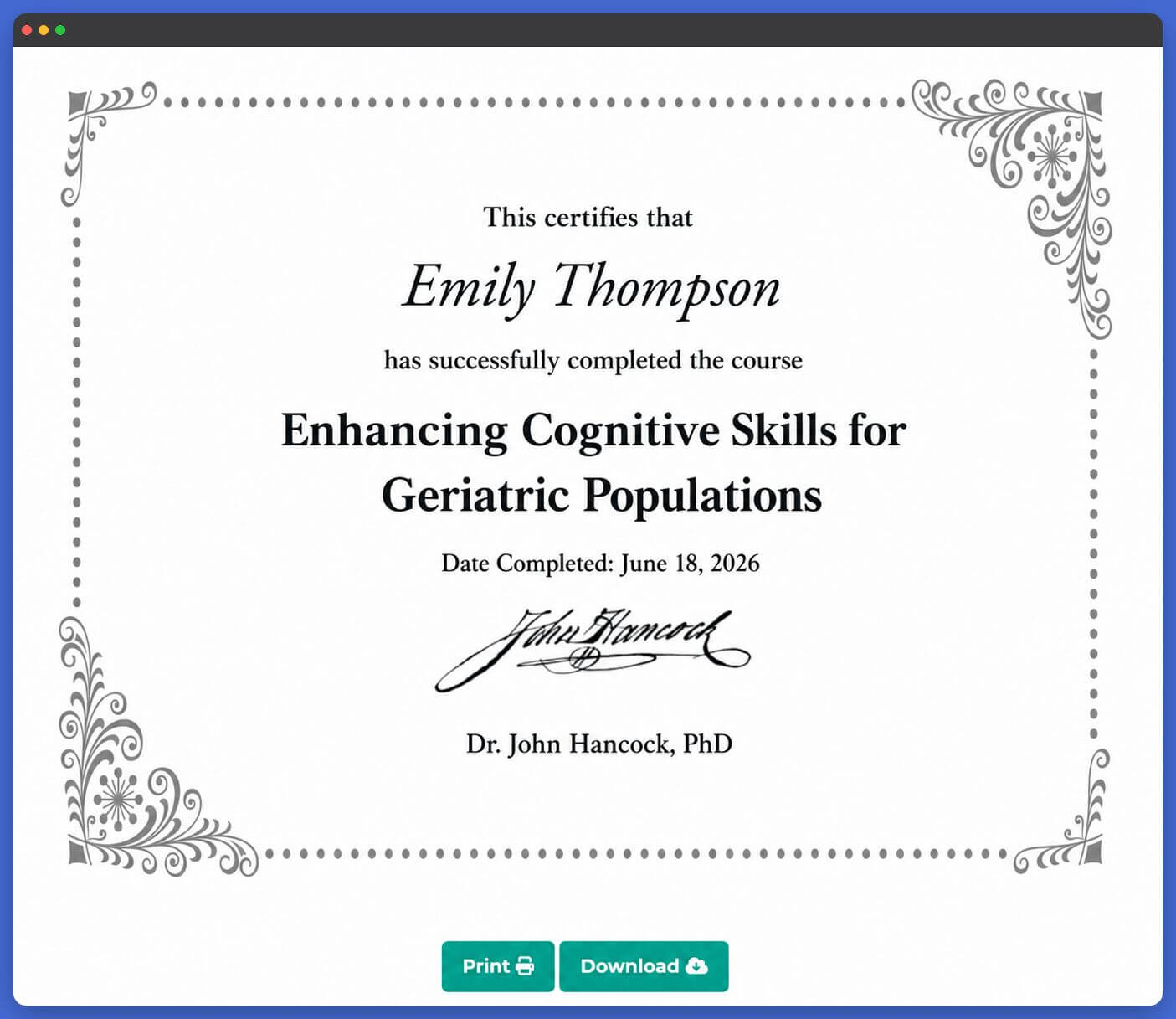 LifterLMS Powerpack Certificate