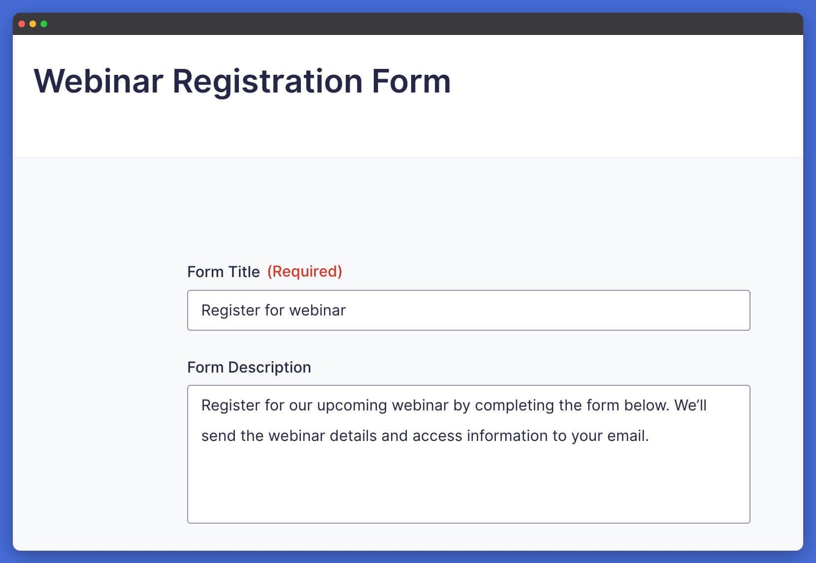 LifterLMS Gravity Form Template