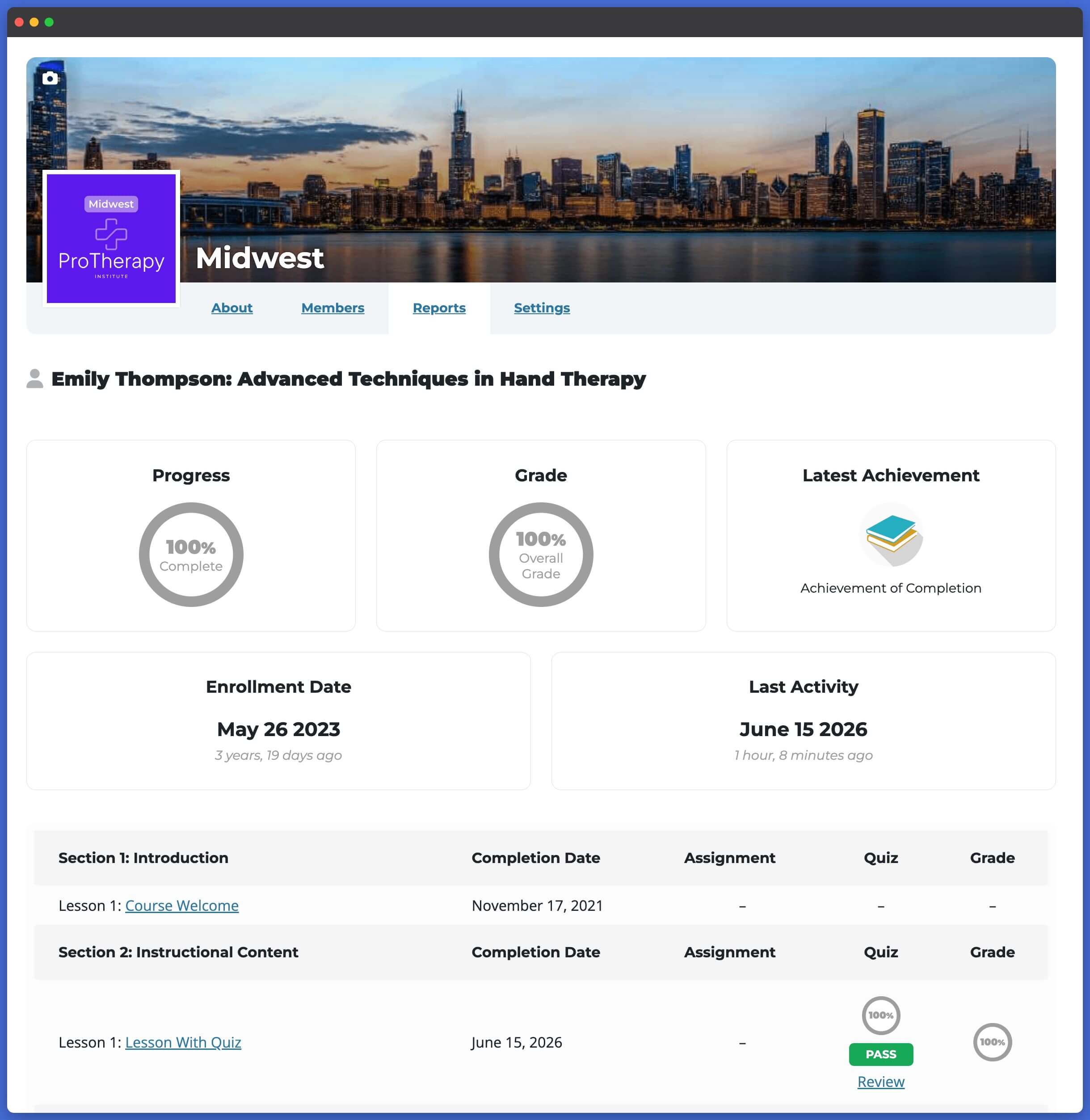 LifterLMS Groups Individual Reporting
