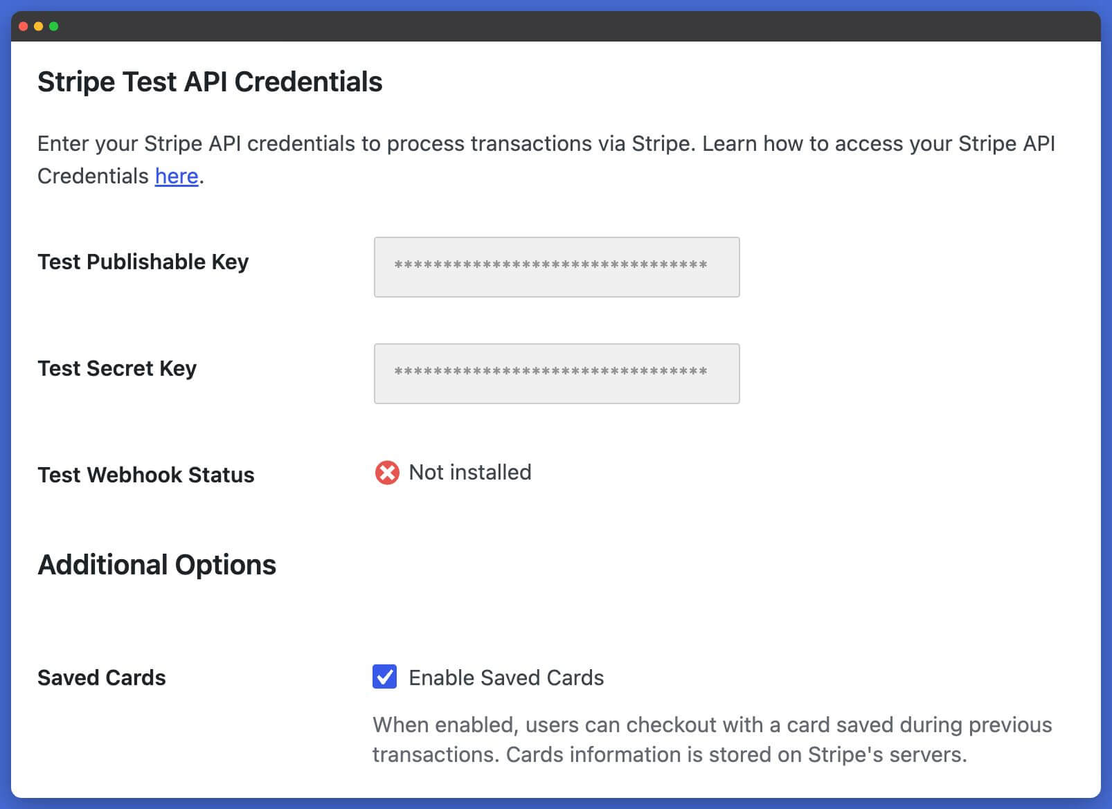 LifterLMS Stripe API Credentials