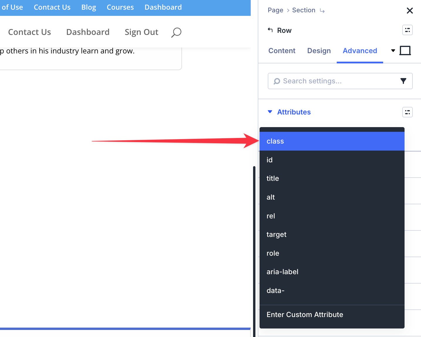 Editing CSS class in Divi BUilder