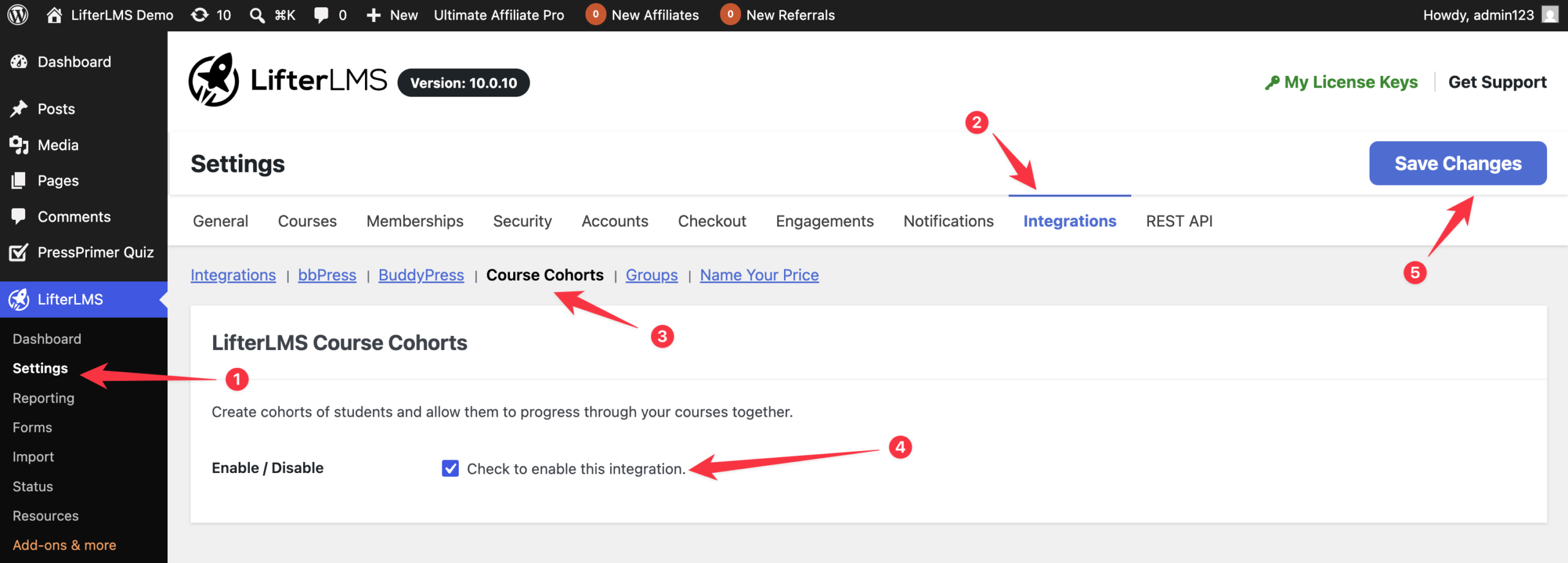 Create Course cohort