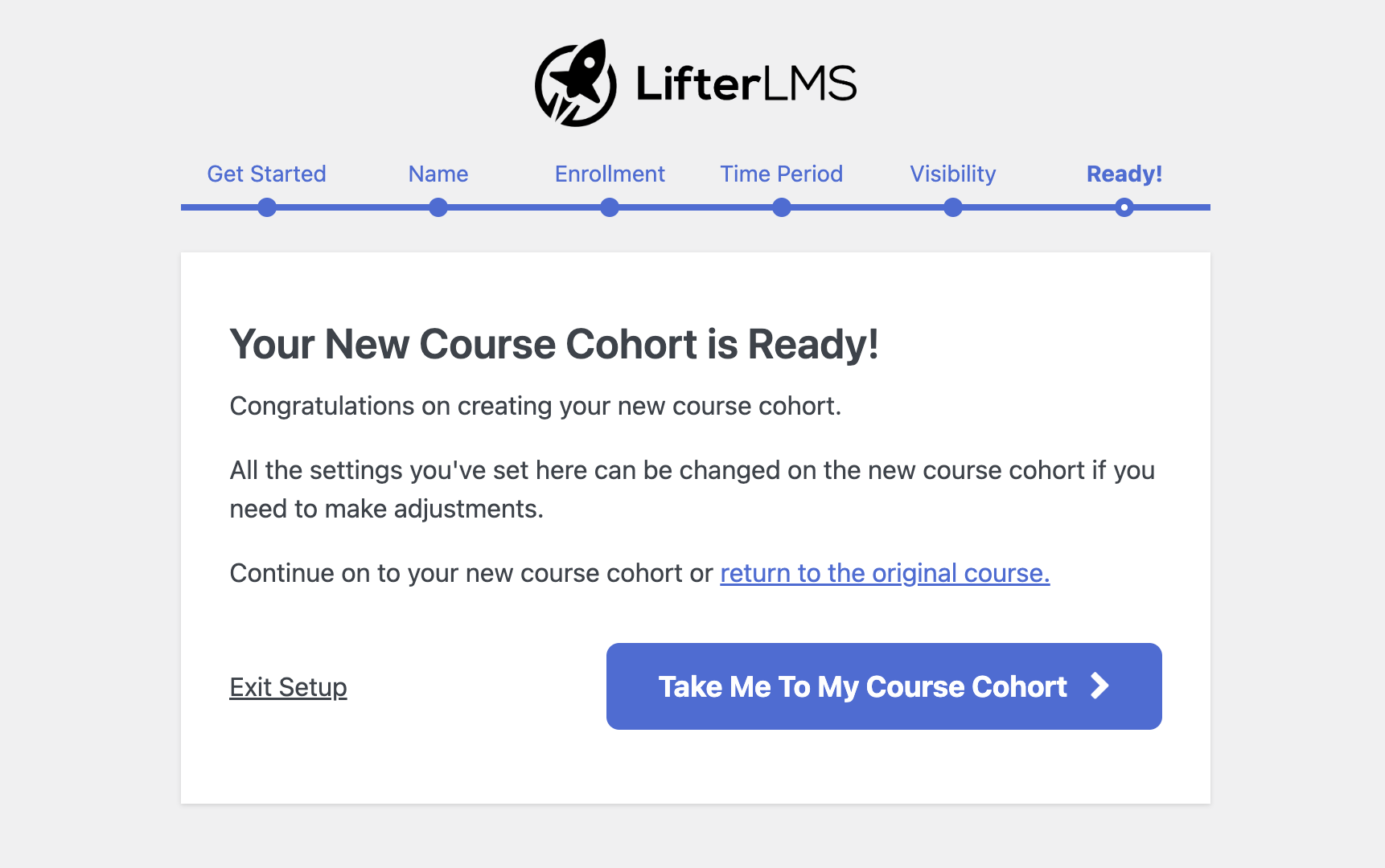 Configuring cohort settings
