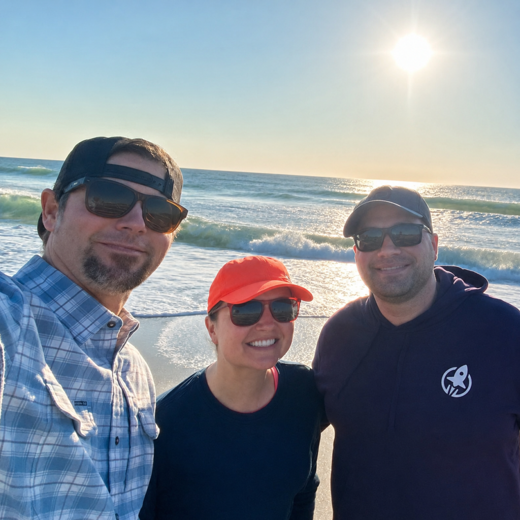 LifterLMS owners Chris Badgett, Kim Coleman, and Jason Coleman