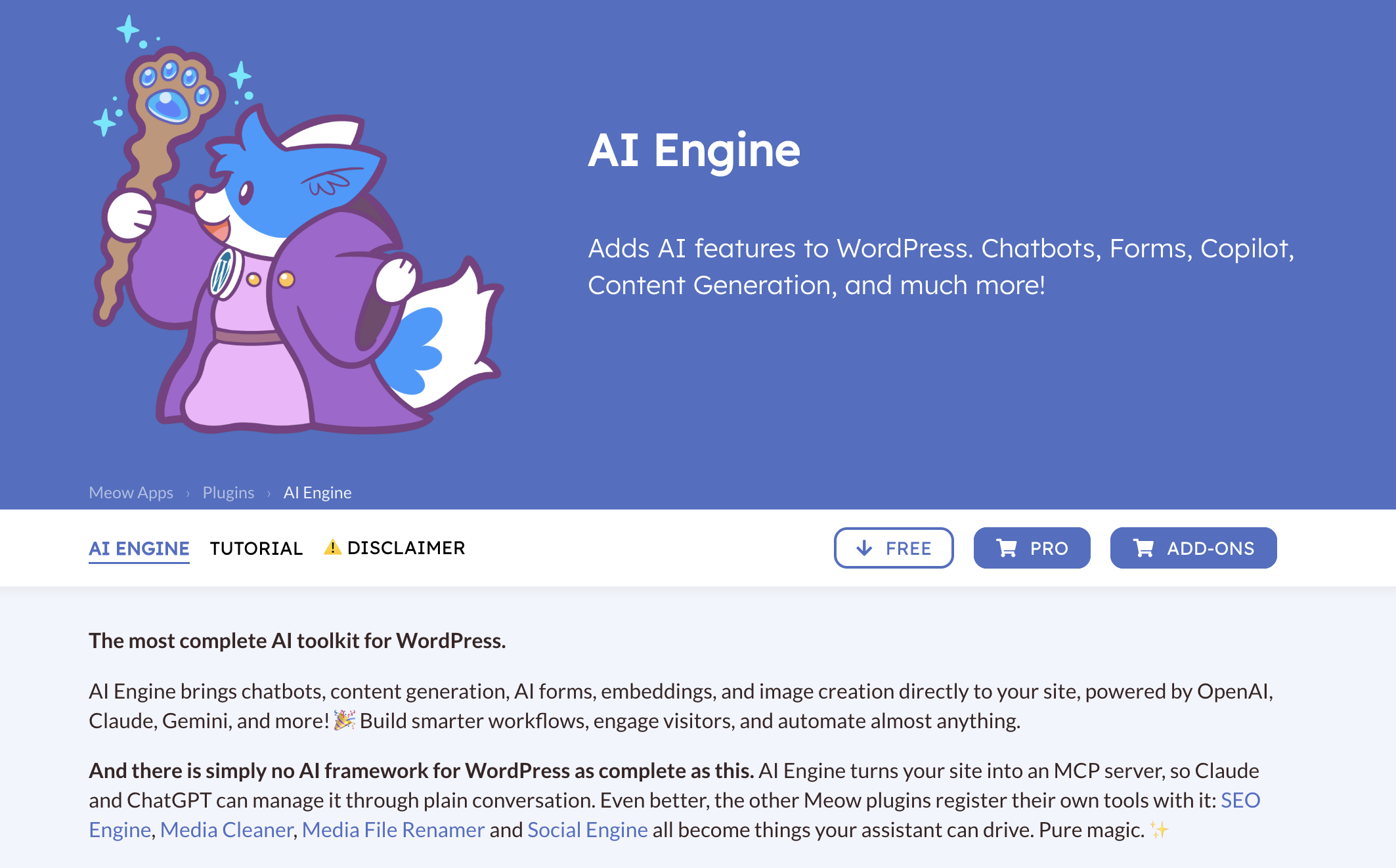 AI Engine wordpress plugin