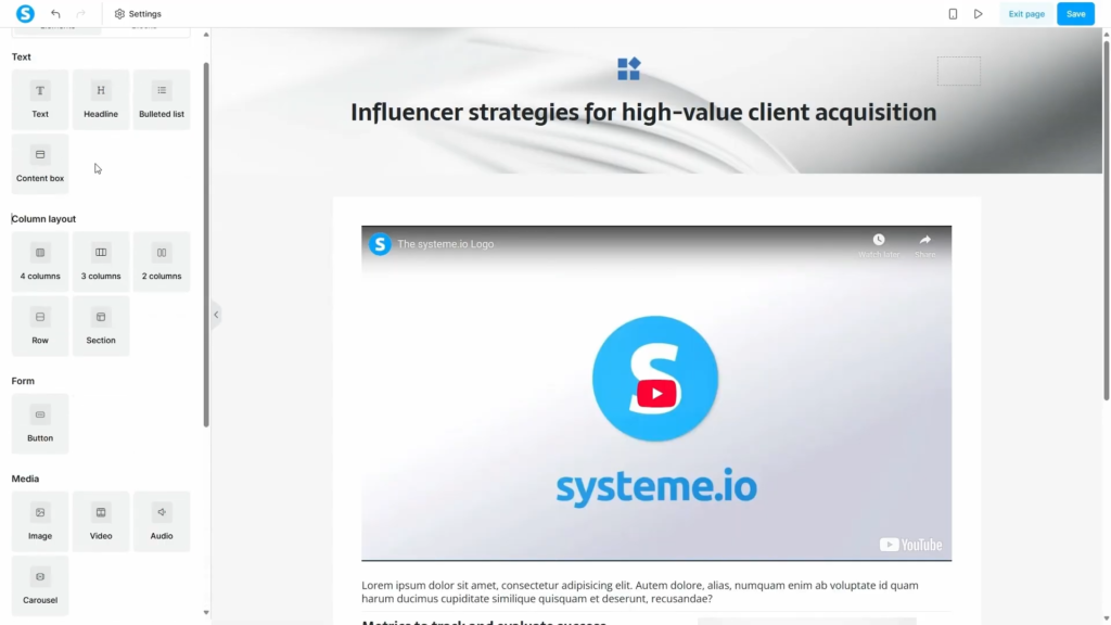 systeme.io – Best for Selling a First Course on a Free Hosted Plan