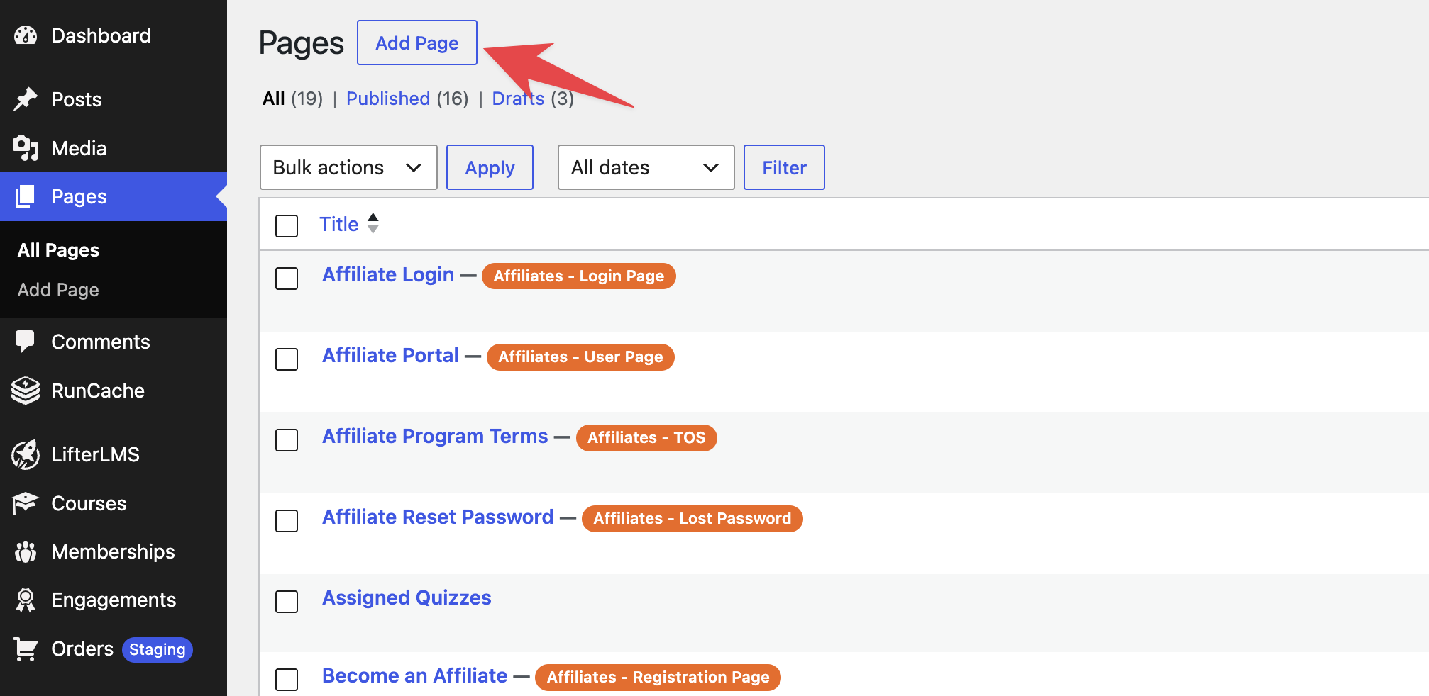 Create page